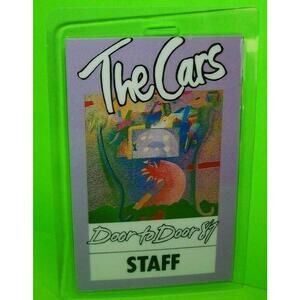 The Cars Backstage Pass Original Door To Door Rock Concert Tour Ric Ocasek 1989